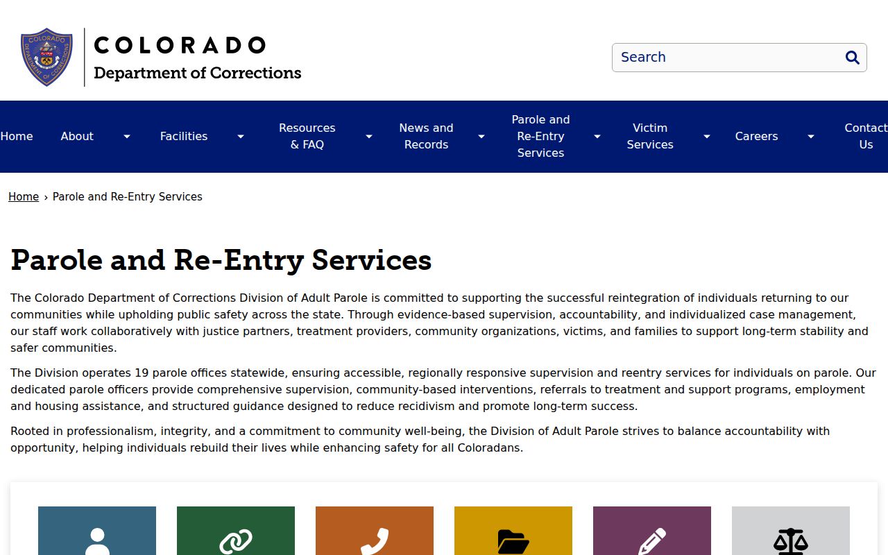 CDOC parole services separate from Kiowa County booking records