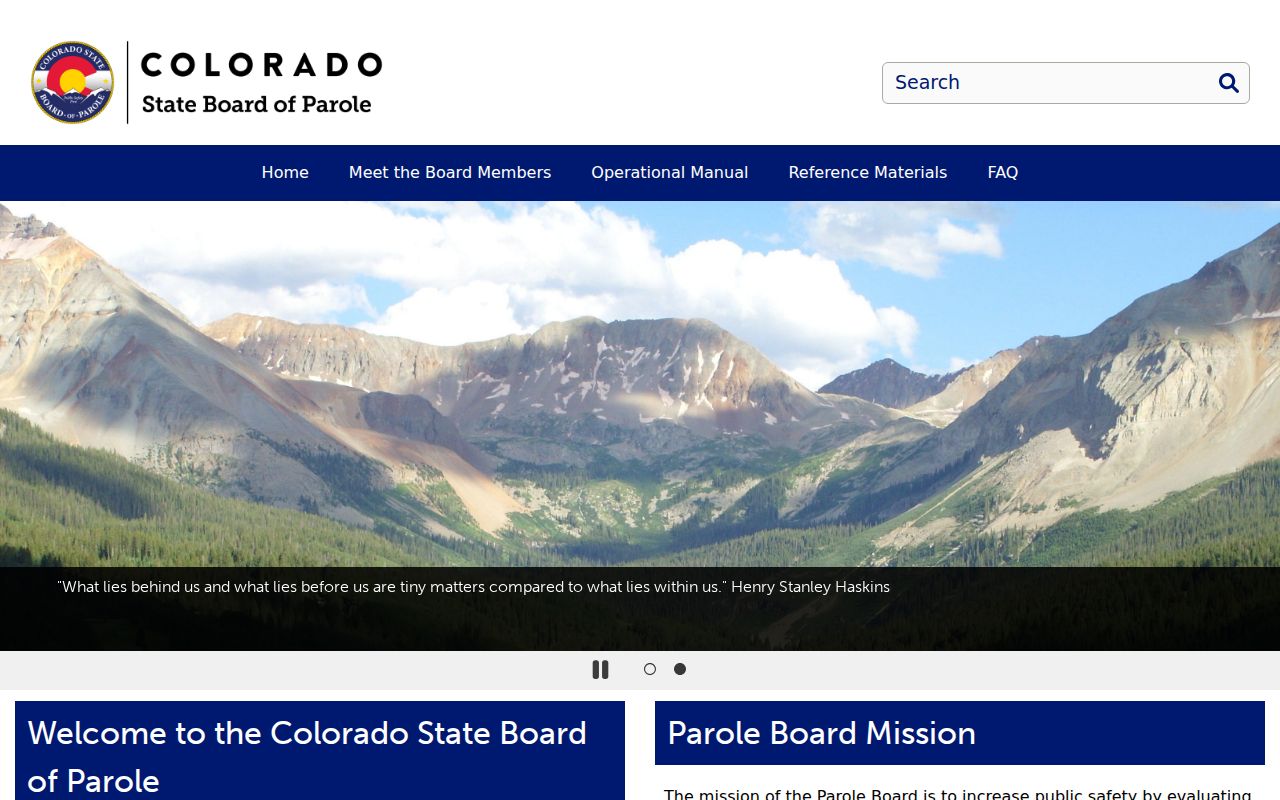 Colorado State Board of Parole information for a later Kiowa County custody check
