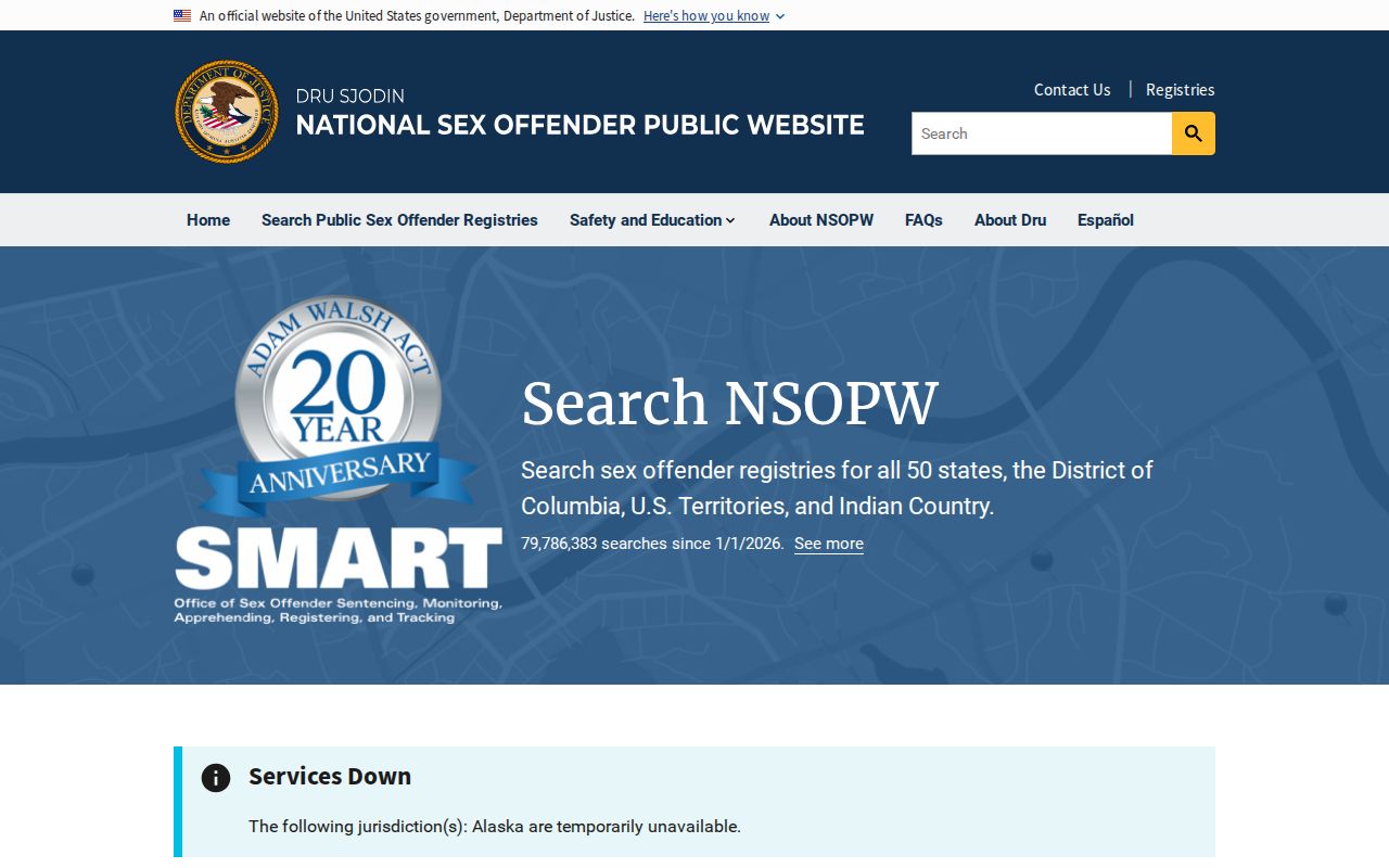National sex offender registry search for cross-state checks near Kiowa County
